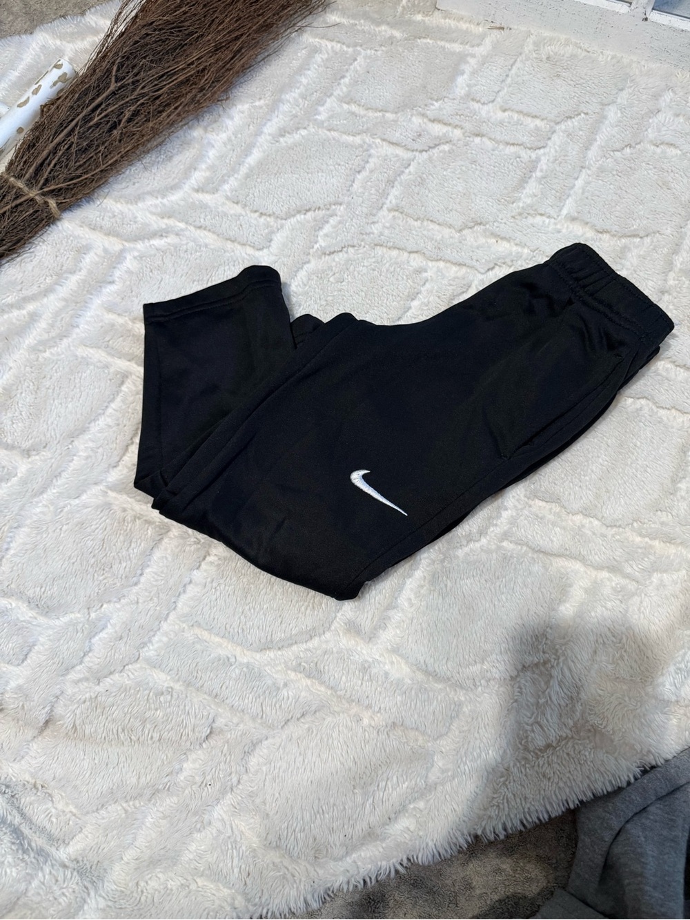 Nike Black Kids Swoosh Joggers
